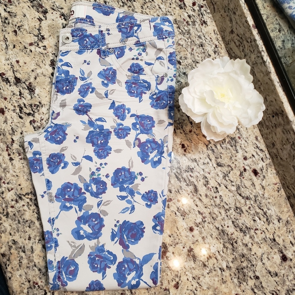 Floral Print Jeans